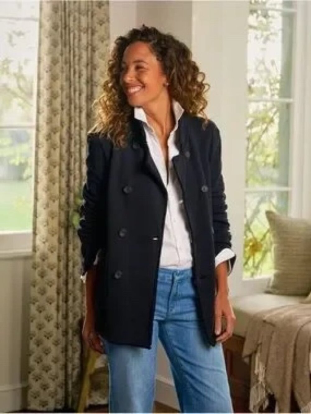 Frank & Eileen Belfast Sweatshirt Peacoat British Royal Navy Size - Small
